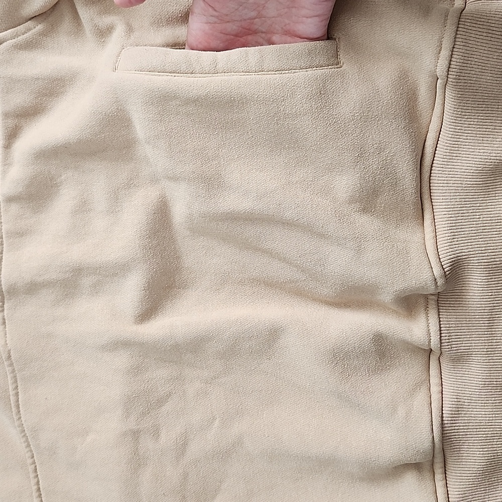 Zyia tan half zip pullover sweater with front pockets slightly crop style size S - Picture 4 of 8